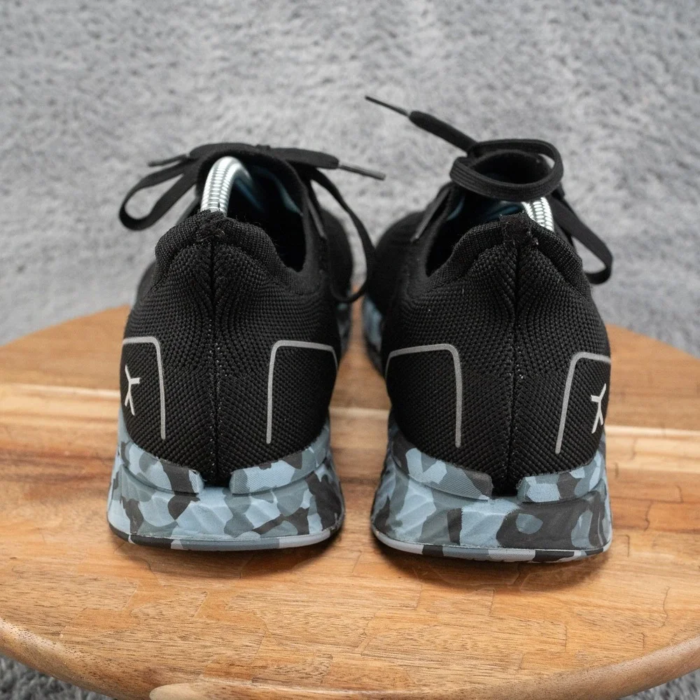 Flux Footwear Adapt Runner Black Blue Mens Size 10 Athletic Knit Shoes Sneakers